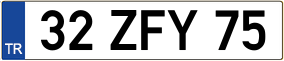 Trailer License Plate